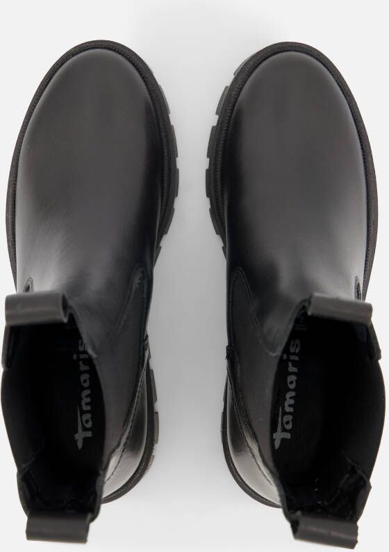 tamaris Chelsea boots zwart Leer
