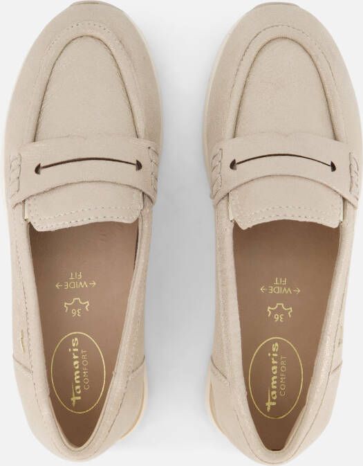 tamaris Comfort Instappers beige Leer