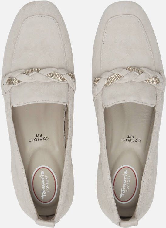 tamaris Comfort Instappers taupe Leer