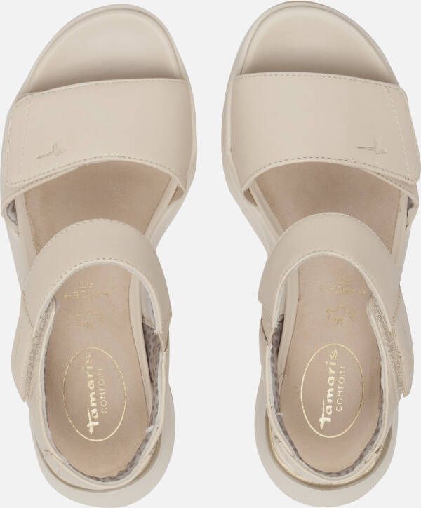 tamaris Comfort Sandalen beige Leer