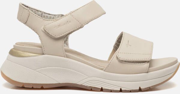tamaris Comfort Sandalen beige Leer