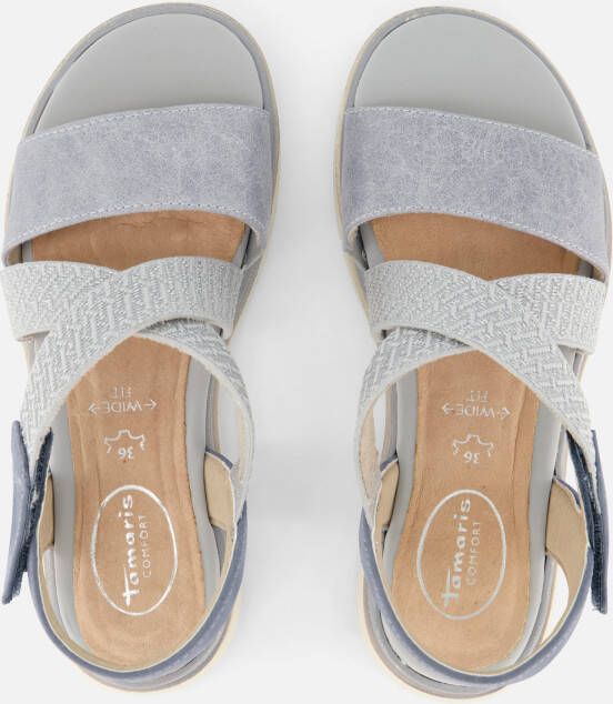 tamaris Comfort Sandalen blauw Leer