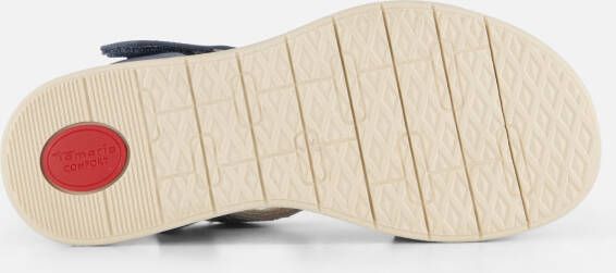 tamaris Comfort Sandalen blauw Leer
