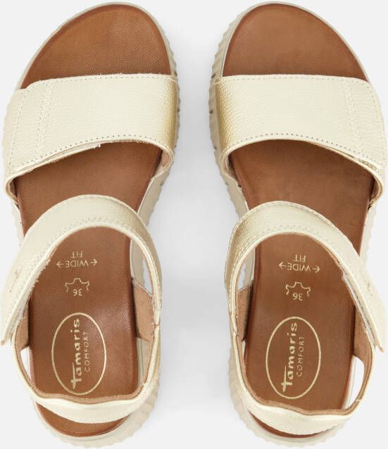 tamaris Comfort Sandalen goud Leer