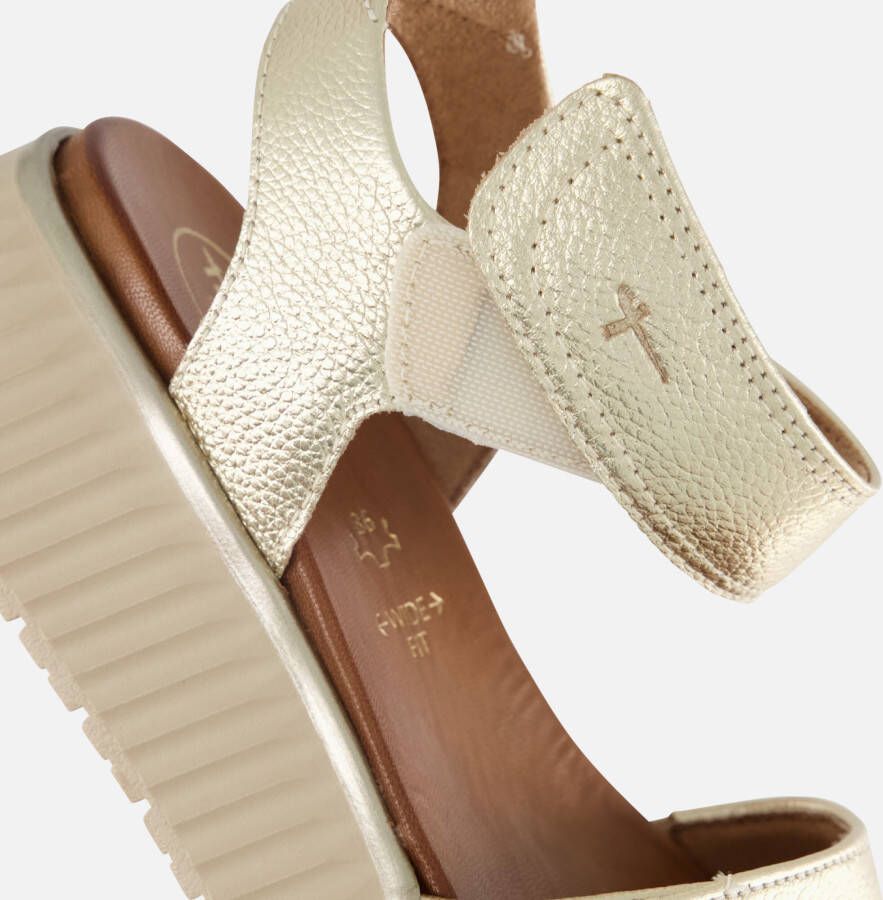 tamaris Comfort Sandalen goud Leer