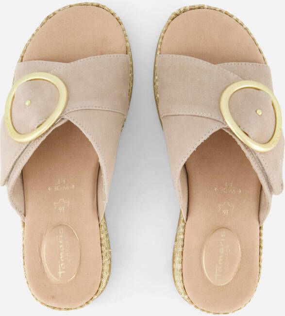 tamaris Comfort Slippers beige Leer
