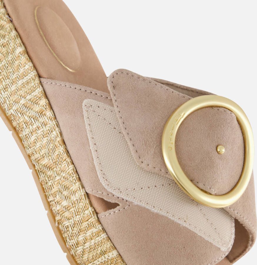 tamaris Comfort Slippers beige Leer