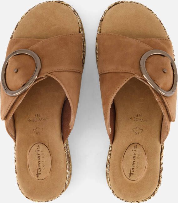 tamaris Comfort Slippers cognac Leer