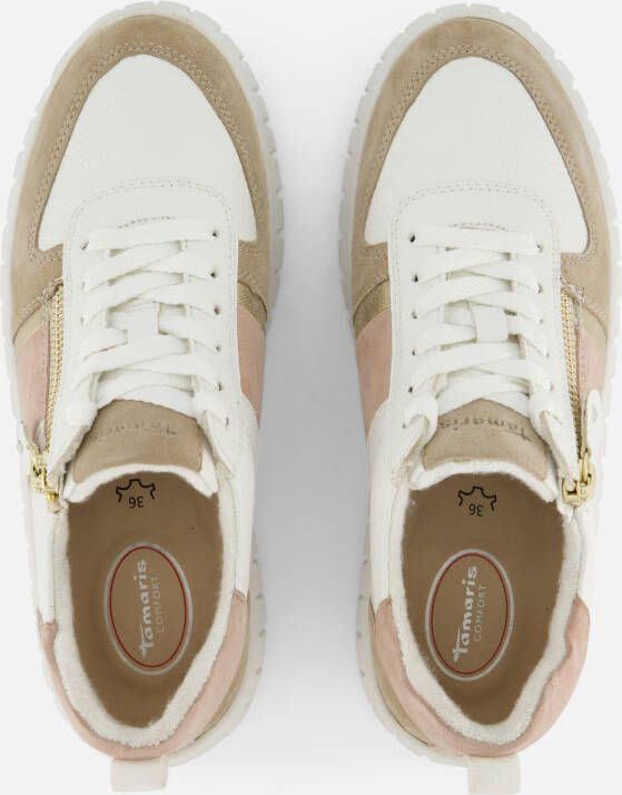 tamaris Comfort Sneakers beige Leer