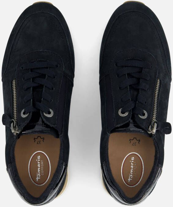 tamaris Comfort Sneakers blauw Suede