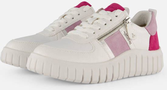 tamaris Comfort Sneakers wit Leer