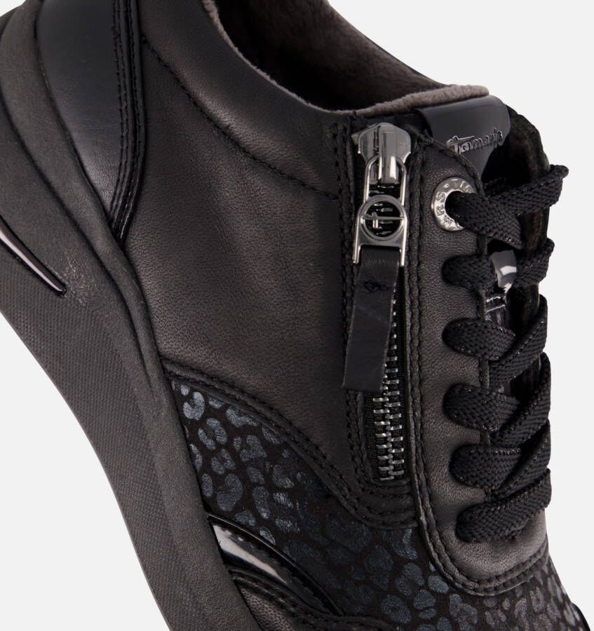 tamaris Comfort Sneakers zwart Leer