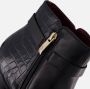 Tamaris Stijlvolle enkellaars met dierenprint en gouden accenten Zwart Dames - Thumbnail 7