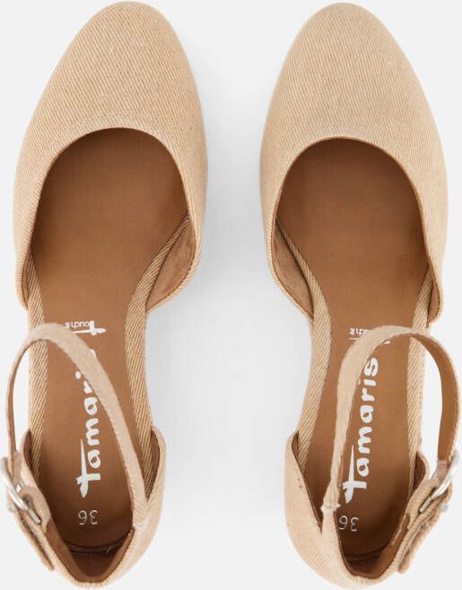 tamaris Espadrilles beige Textiel