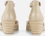 Tamaris Gouden Champagne Leren Espadrille met Klittenband Yellow Dames - Thumbnail 5