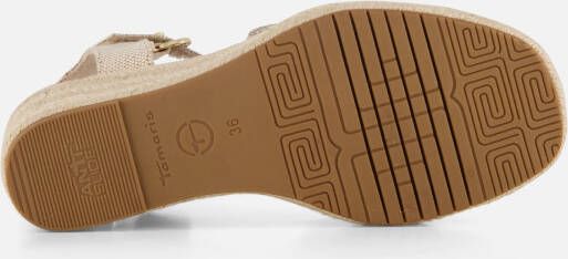 tamaris Espadrilles goud Textiel