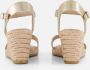 Tamaris Espadrilles met hak goud Textiel Dames - Thumbnail 9