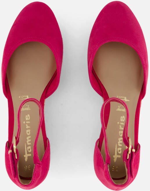 tamaris Espadrilles roze Leer