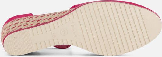 tamaris Espadrilles roze Leer