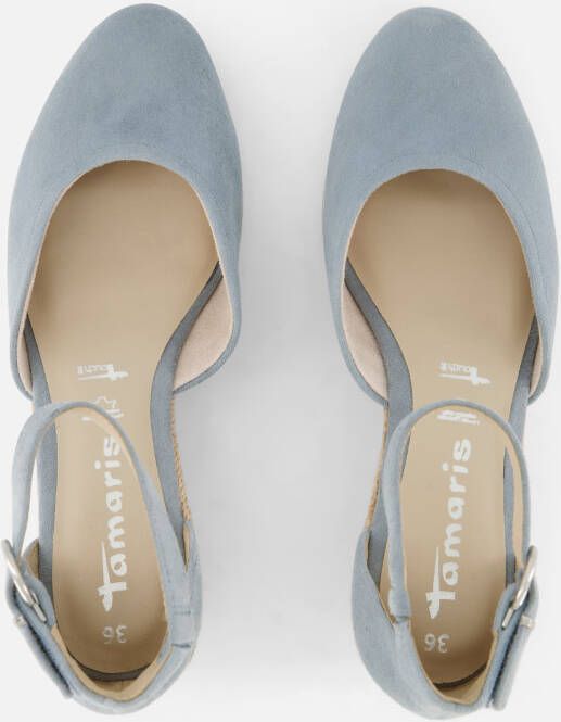 tamaris Espadrilles Sleehak blauw Leer