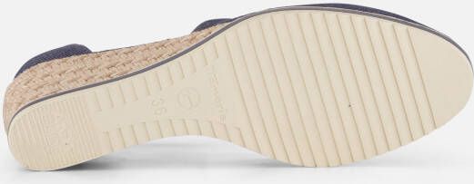 tamaris Espadrilles Sleehak blauw Textiel