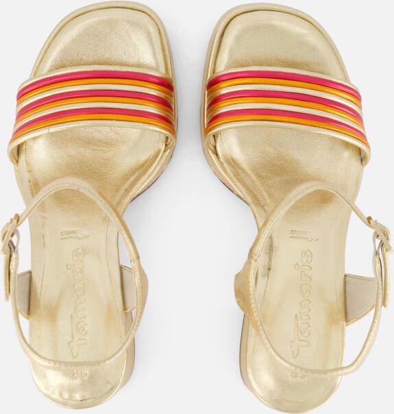 tamaris Sandalen met hak goud Synthetisch