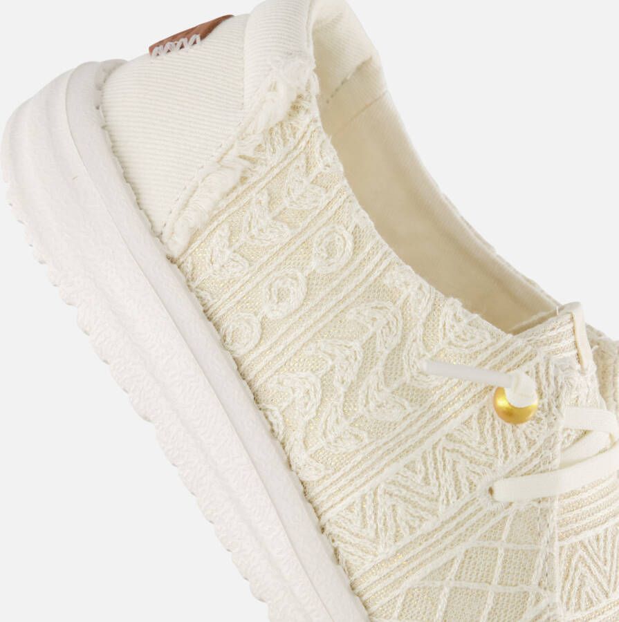 tamaris HEYDUDE Wendy Crochet Instappers wit Textiel