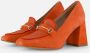 Tamaris Trendy Oranje Suède Pump met Zilveren Detail Orange Dames - Thumbnail 4