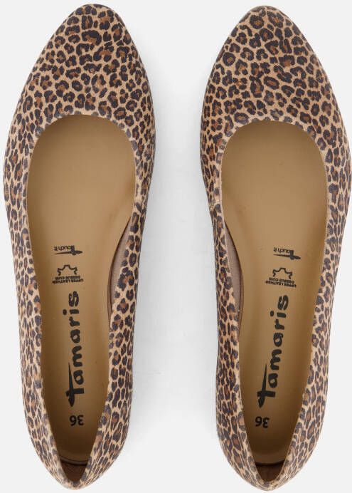 tamaris Leopard Ballerina's bruin Leer