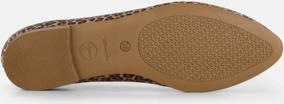 tamaris Leopard Ballerina's bruin Leer