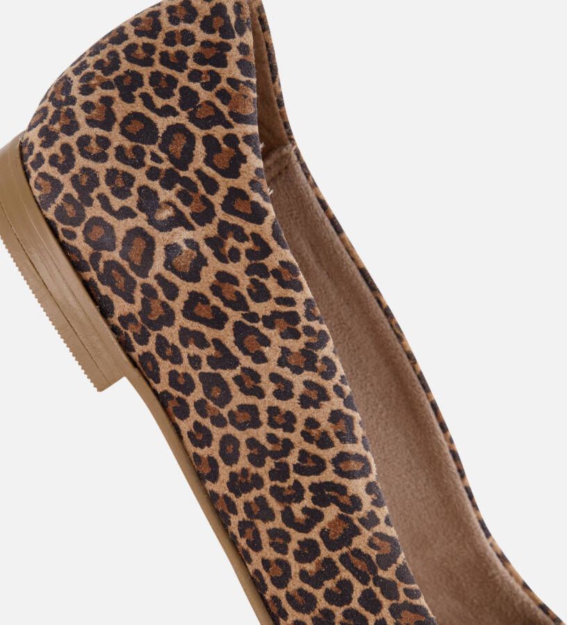 tamaris Leopard Ballerina's bruin Leer