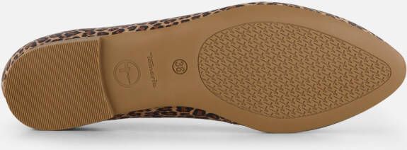 tamaris Leopard Ballerina's bruin Leer