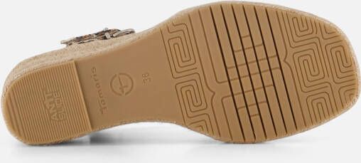tamaris Leopard Espadrilles met hak bruin Textiel