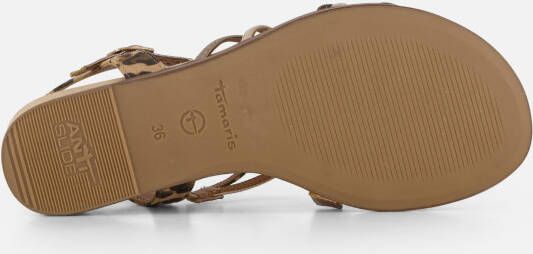 tamaris Leopard Sandalen beige Textiel