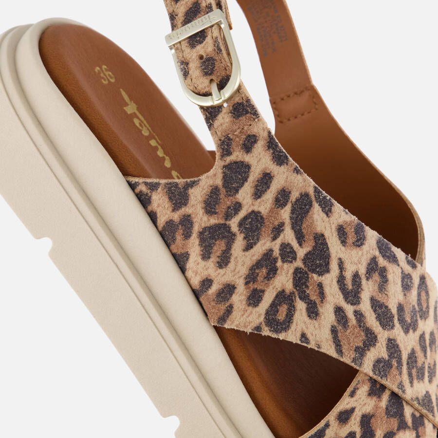 tamaris Leopard Sandalen bruin Leer