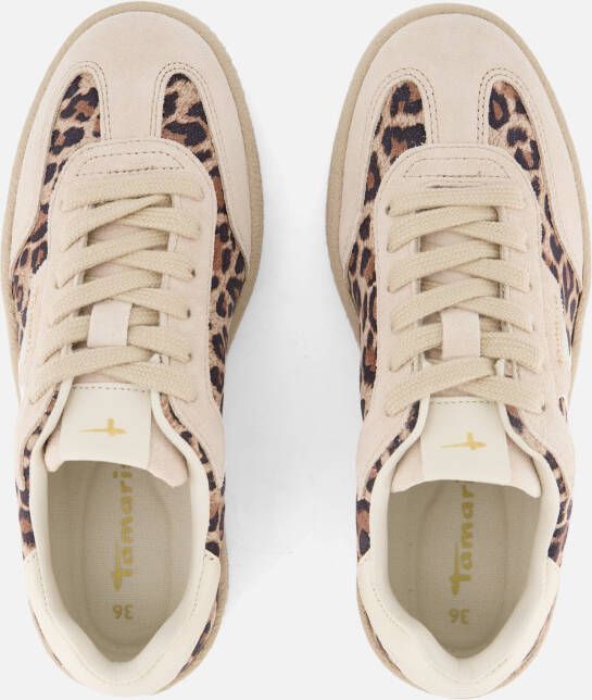 tamaris Leopard Sneakers beige Leer