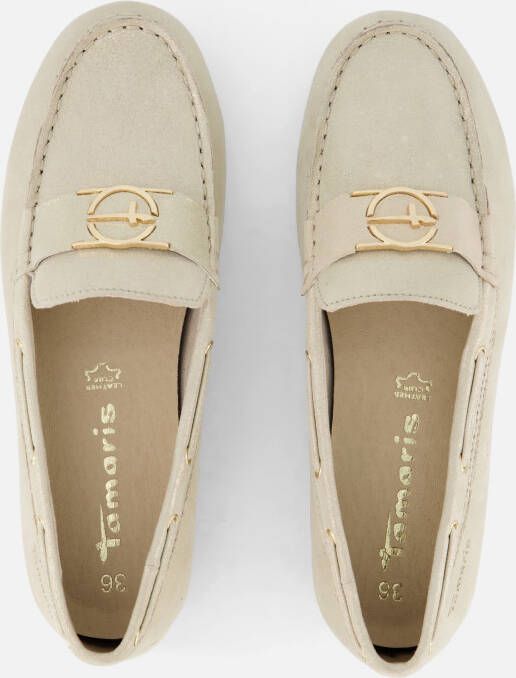 tamaris Moccassins beige Leer