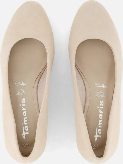 tamaris Pumps met sleehak beige Leer