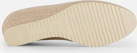 tamaris Pumps met sleehak beige Leer