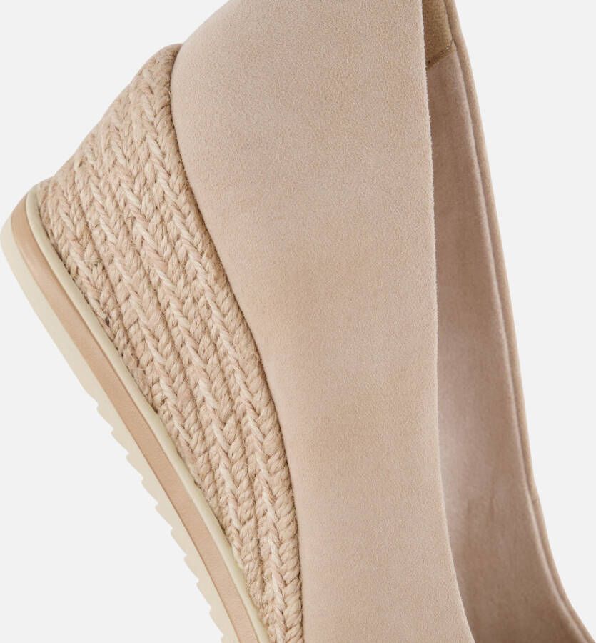 tamaris Pumps met sleehak beige Leer