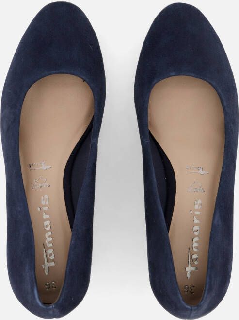 tamaris Pumps met sleehak blauw Leer