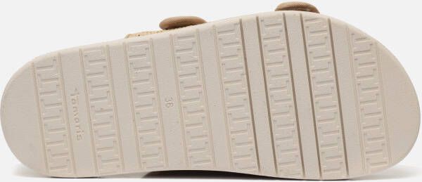 tamaris Raffia Slippers beige Textiel
