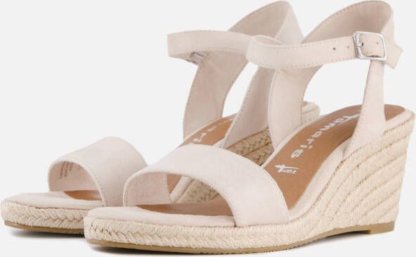 tamaris Sandalen beige Textiel