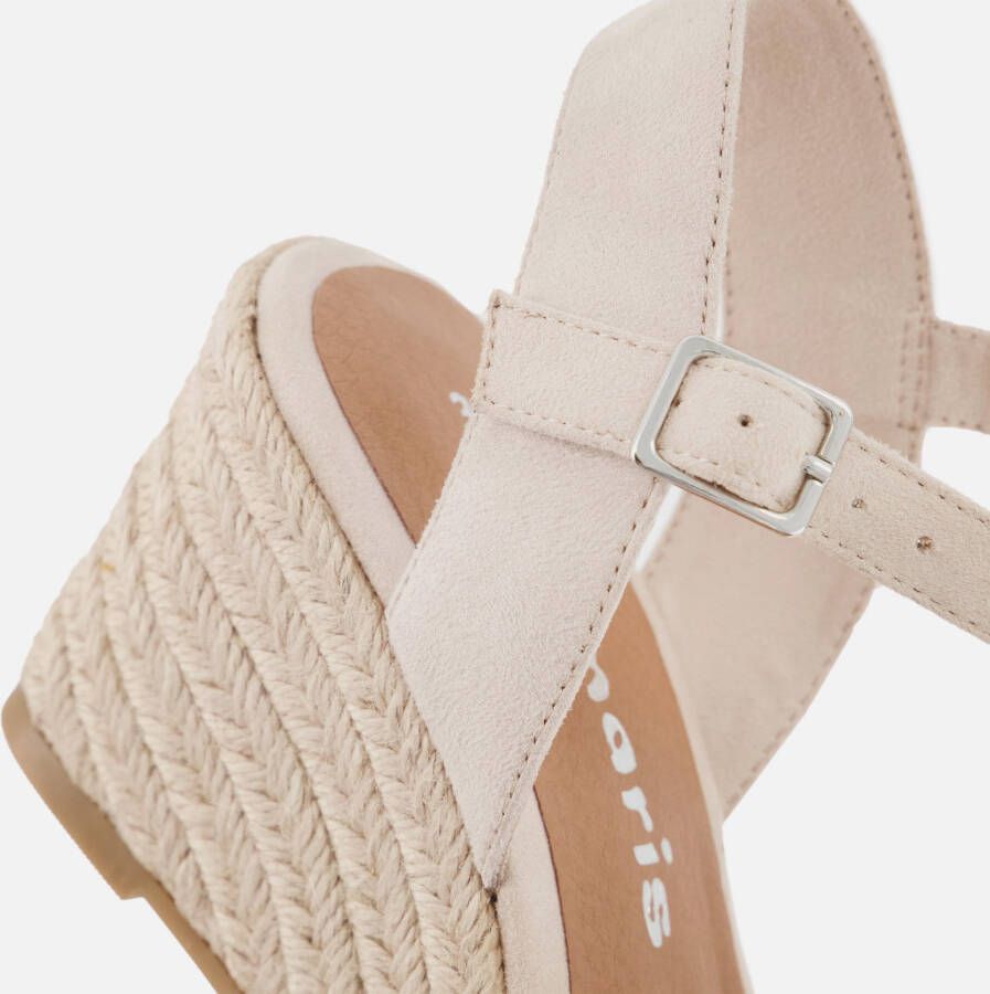tamaris Sandalen beige Textiel