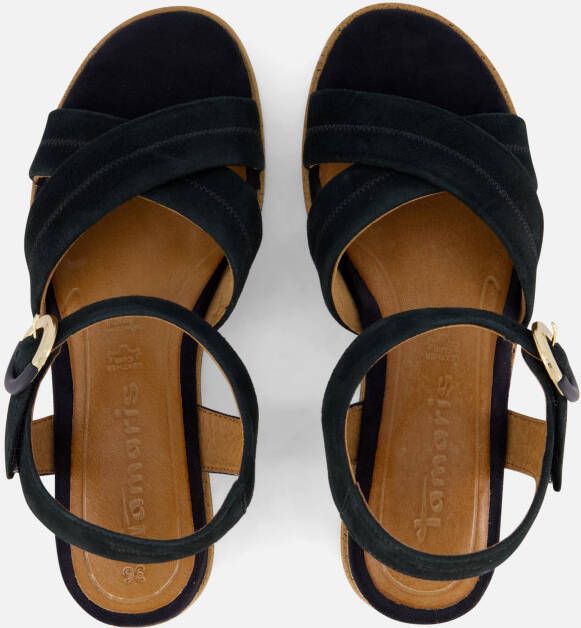 tamaris Sandalen blauw Leer