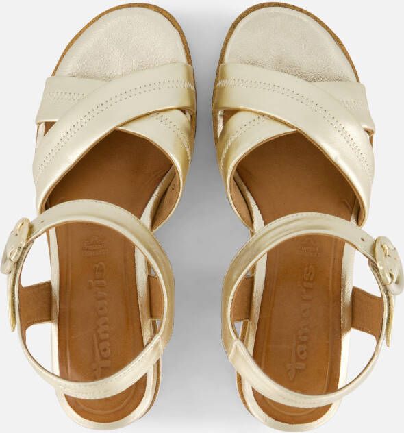 tamaris Sandalen goud Leer