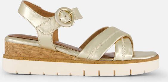 tamaris Sandalen goud Leer