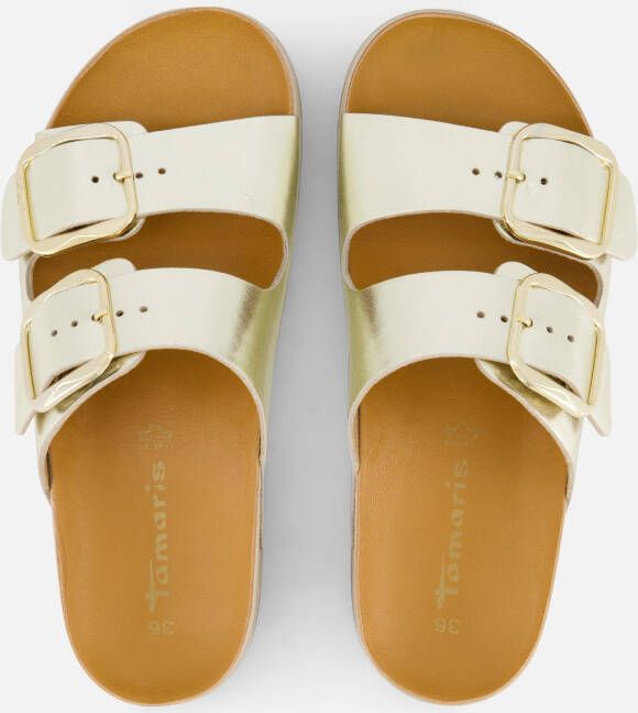 tamaris Sandalen goud Leer