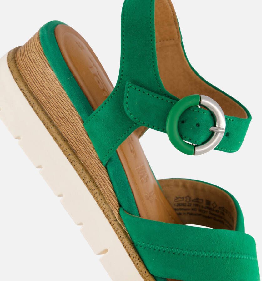 tamaris Sandalen groen Suede