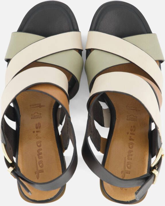 tamaris Sandalen met hak beige Leer